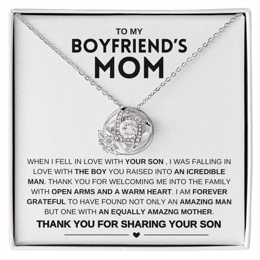 To My Boyfriend's Mom | Loveknot Necklace | Mother's Day Gift
