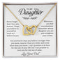 To My Daughter | Never Forget That I Love You - Interlocking Hearts necklace