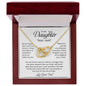 To My Daughter | Never Forget That I Love You - Interlocking Hearts necklace